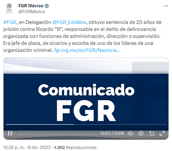 Sentencian a 20 años de prisión a Ricardo “R”, jefe de plaza y responsable de ejecuciones y secuestros en el puerto de Acapulco