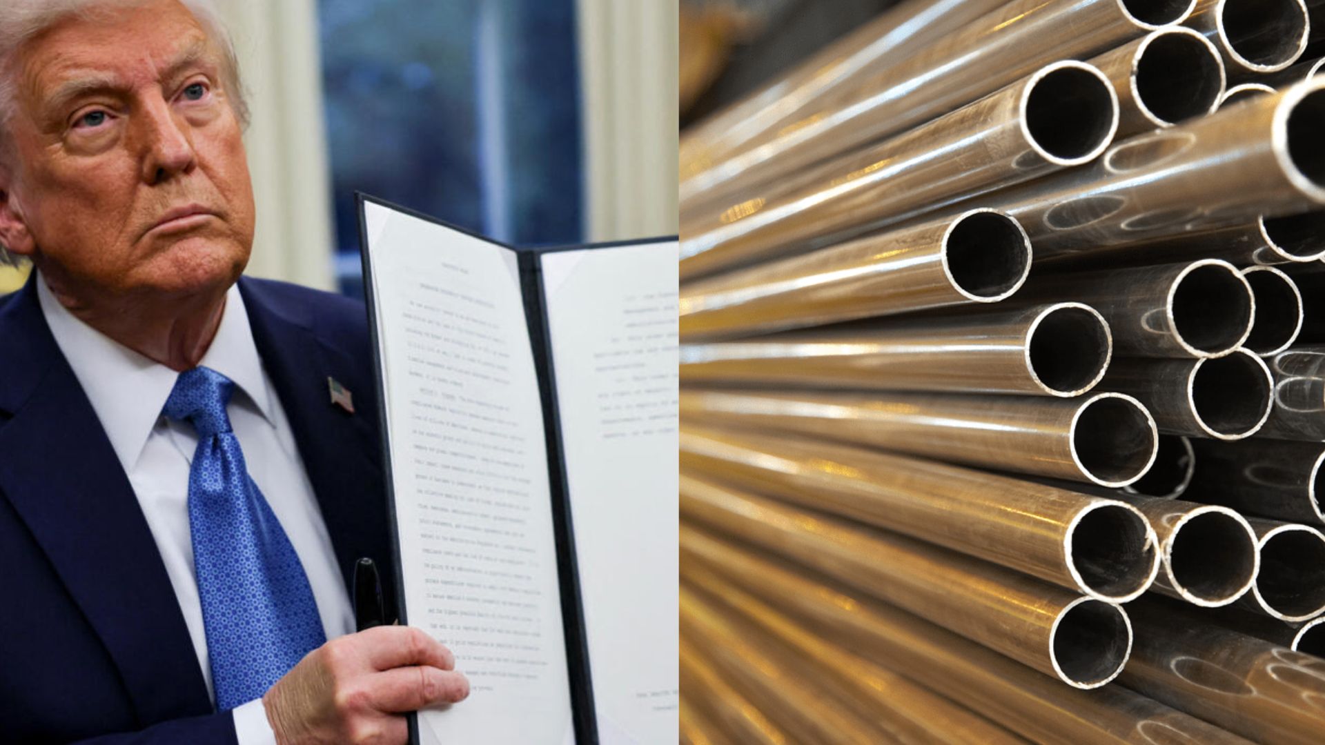 Firma Trump orden ejecutiva para imponer aranceles del 25% a importaciones de acero y aluminio