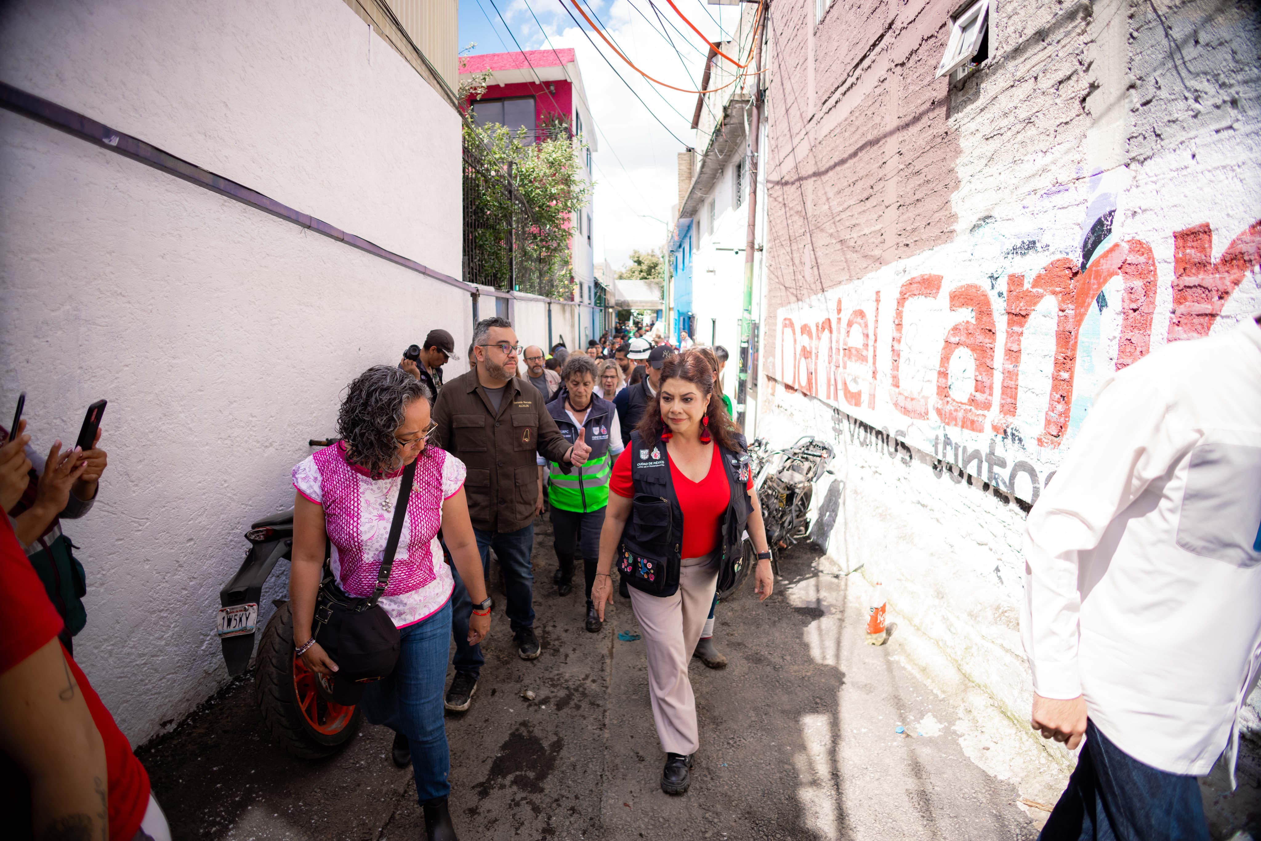Anuncia Clara Brugada apoyo integral a familias afectadas por lluvias en La Magdalena Contreras