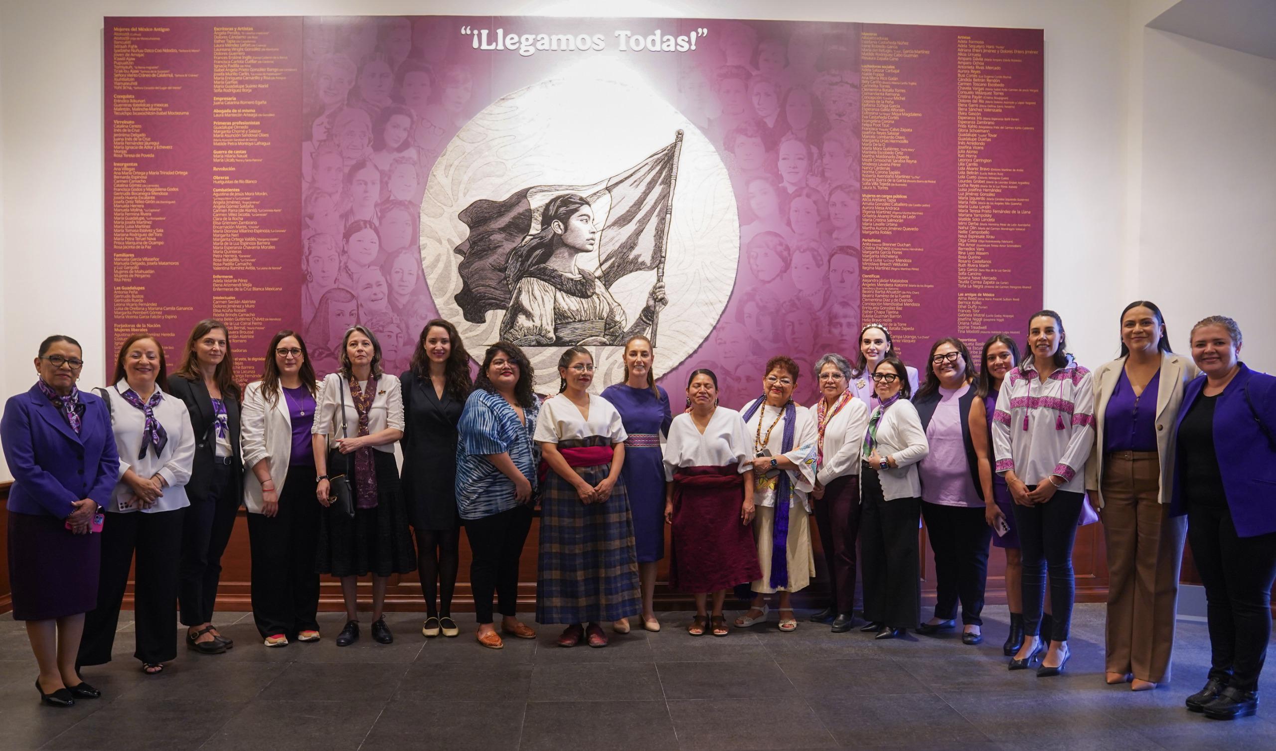 Inaugura la Presidenta Claudia Sheinbaum la sala “Mujeres en la Historia” en Palacio Nacional en conmemoración del 8M