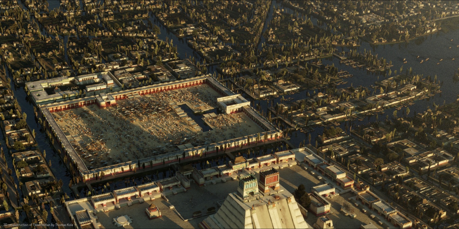 Resurge Tenochtitlán a través de proyección en tercera dimensión