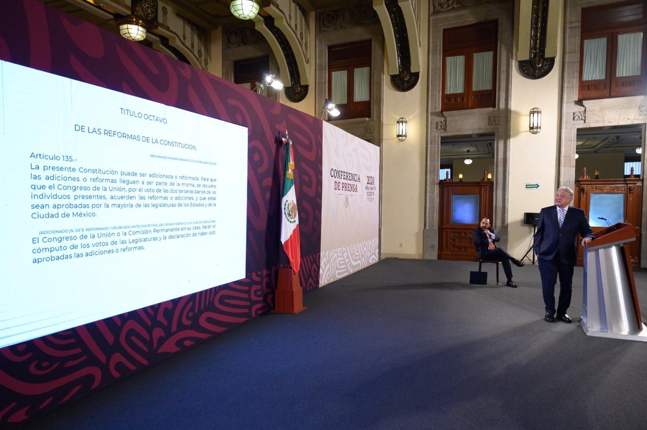 Amparos de Jueces en contra de la discusión de la Reforma Judicial violan la Constitución: López Obrador