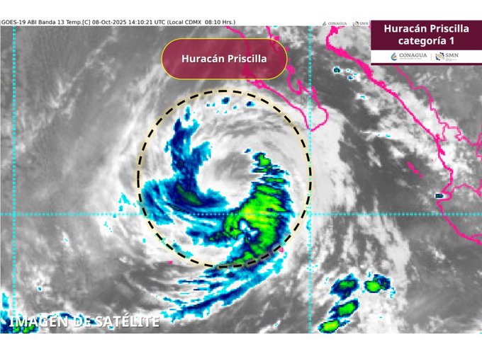 Despliegan más de 2,500 elementos ante el avance del huracán Priscilla