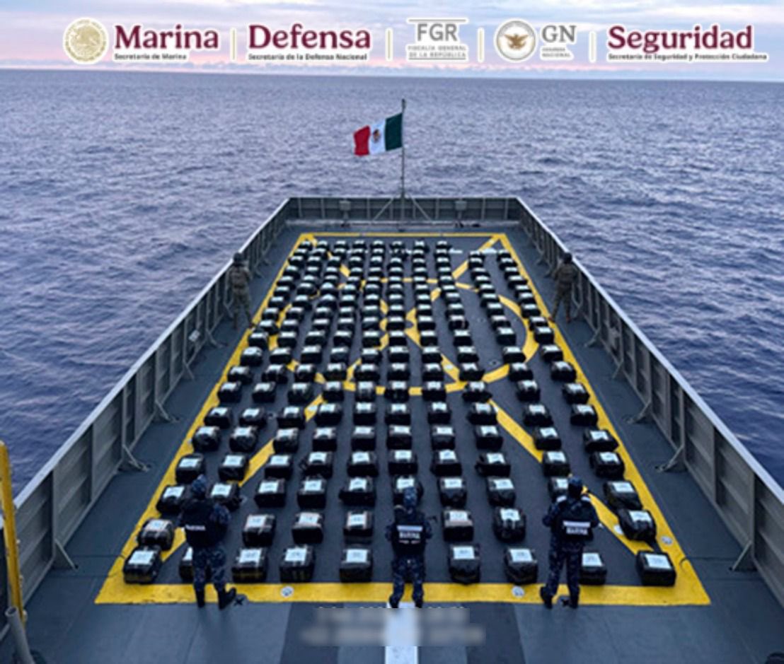 Asegura Secretaría de Marina dos toneladas de cocaína en costas de Acapulco