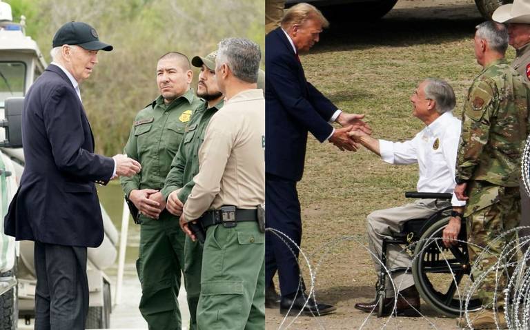 Visitan Joe Biden y el expresidente Donald Trump la frontera en Texas para discutir sobre migración.