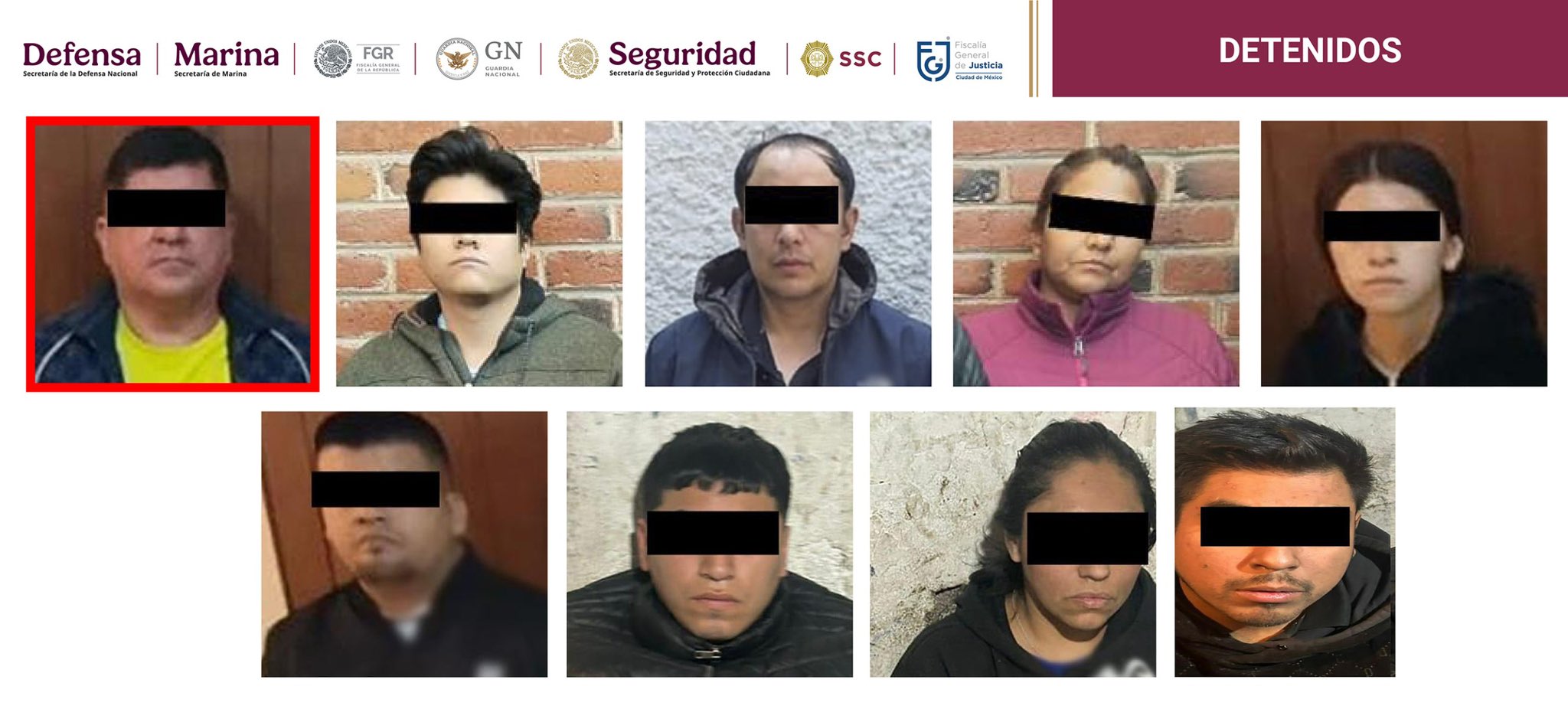Detienen a nueve personas tras cateos en CDMX y Edomex; aseguran droga y vehículos