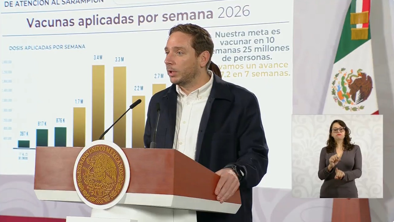 Suma vacunación contra sarampión 17.2 millones de dosis; contagios van a la baja: Secretaría de Salud