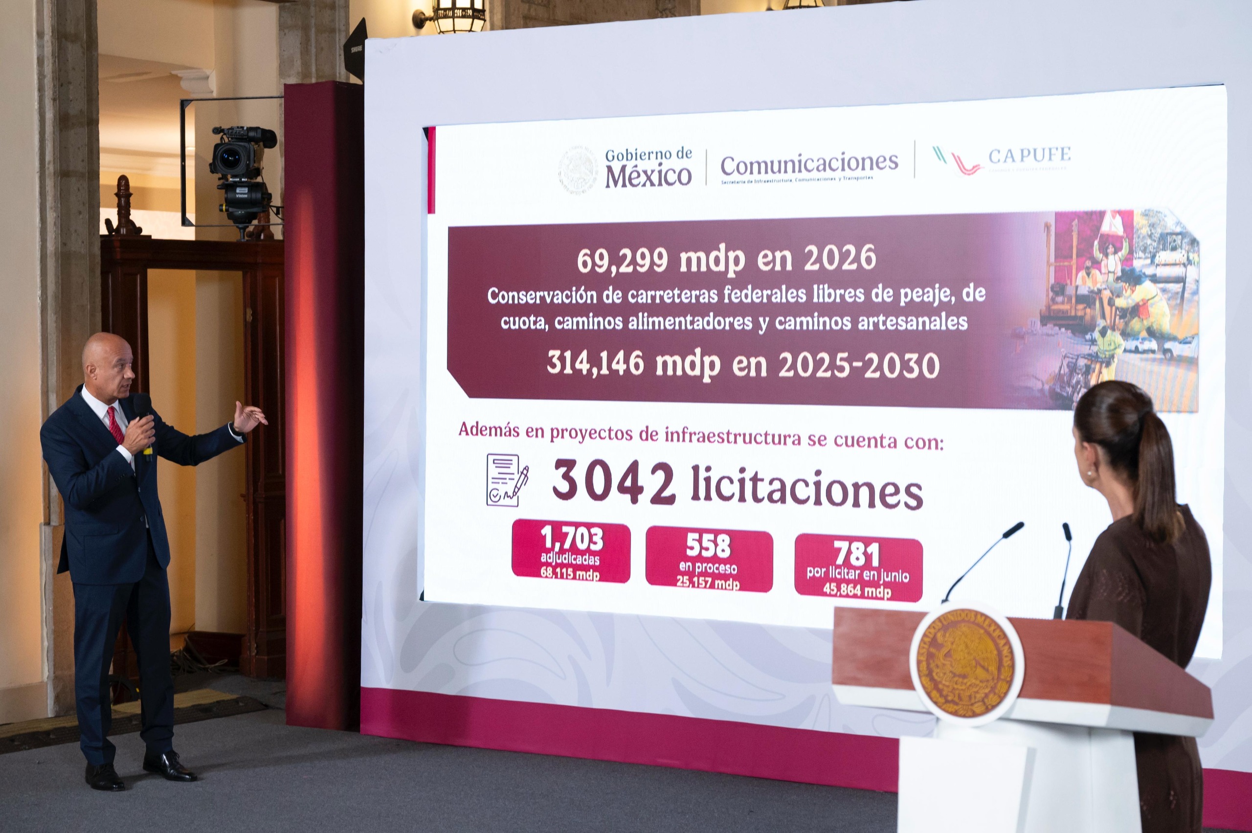 Destinará Gobierno de México 70 mil mdp para atender carreteras, autopistas y caminos en 2026