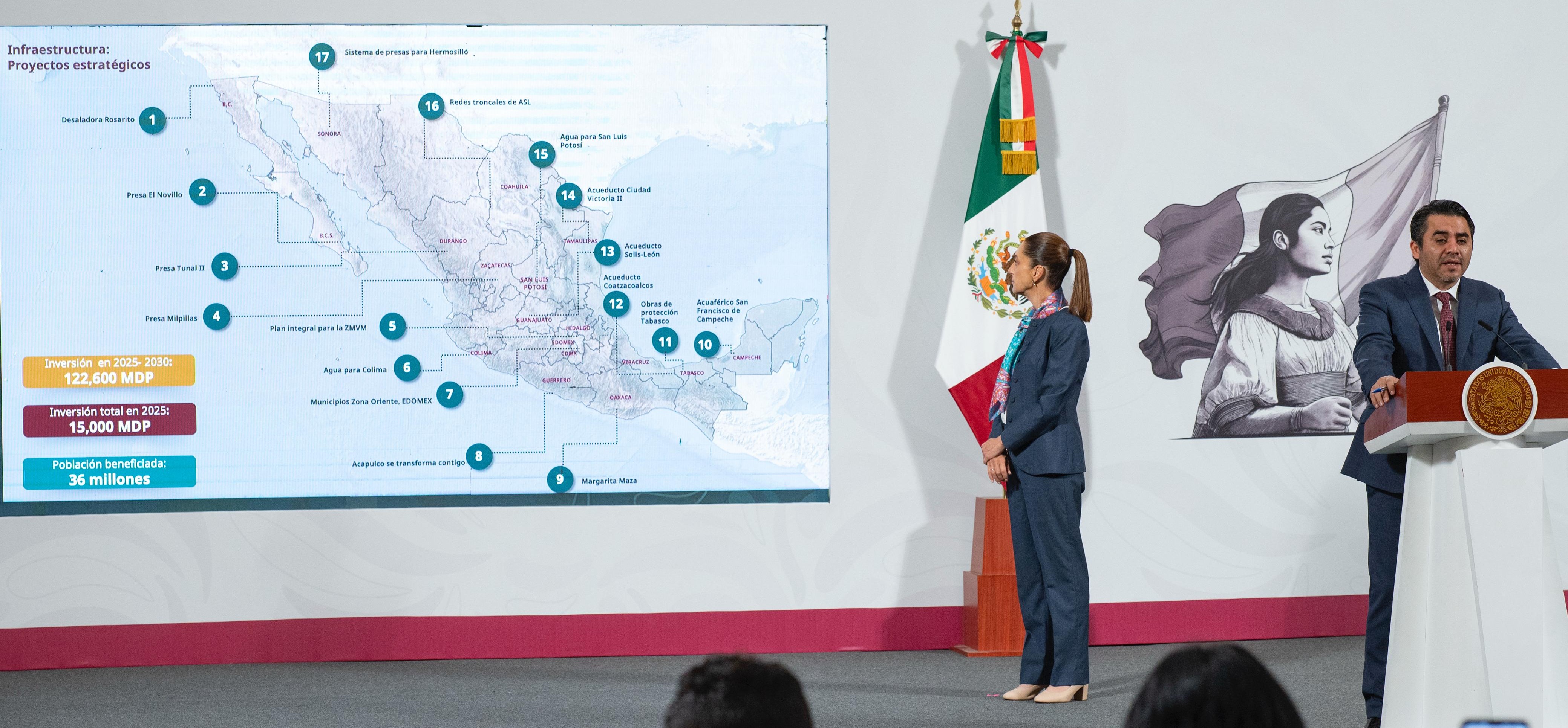 Presenta CONAGUA avances de 17 proyectos hídricos estratégicos en el país