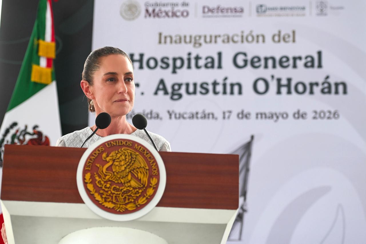 “Cuando no hay corrupción el dinero alcanza": inaugura Sheinbaum Hospital General Dr. Agustín O'Horán; arranca IMSS Bienestar en Yucatán