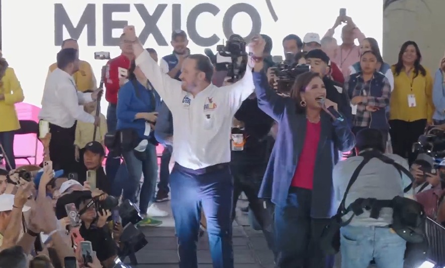 Realizan Xóchitl Gálvez y Santiago Taboada evento en el Parque Bicentenario de la CDMX