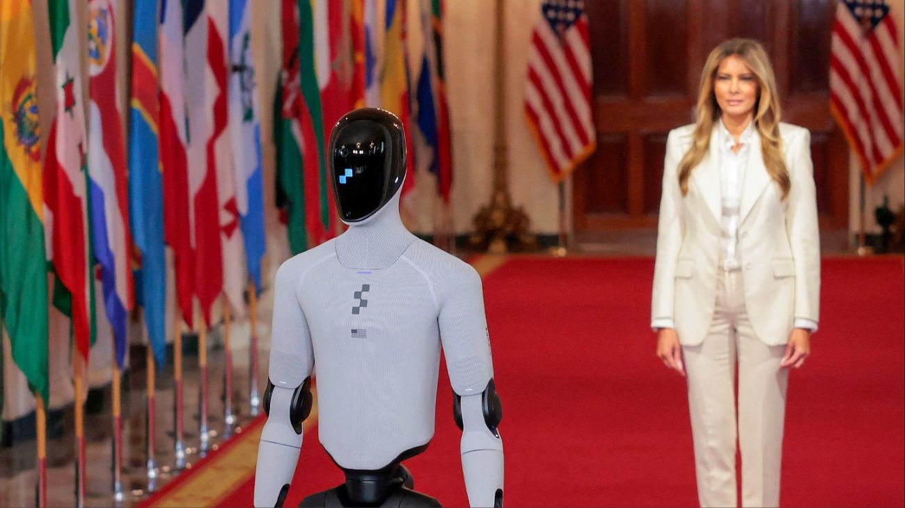 Melania Trump presenta a Figure 03, robot humanoide, en la Casa Blanca
