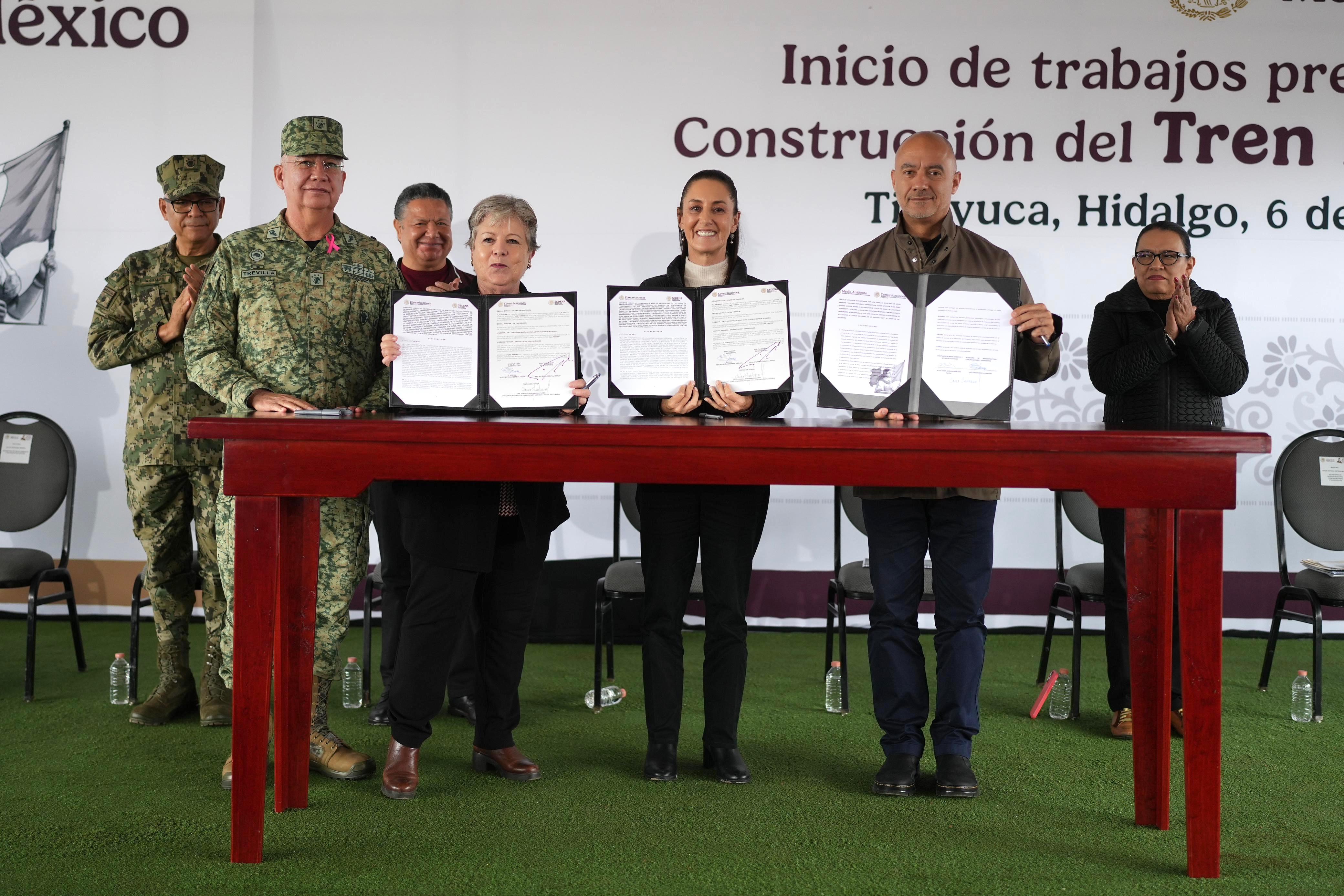 Encabeza la Presidenta Claudia Sheinbaum inicio de los trabajos preliminares del Tren México Pachuca