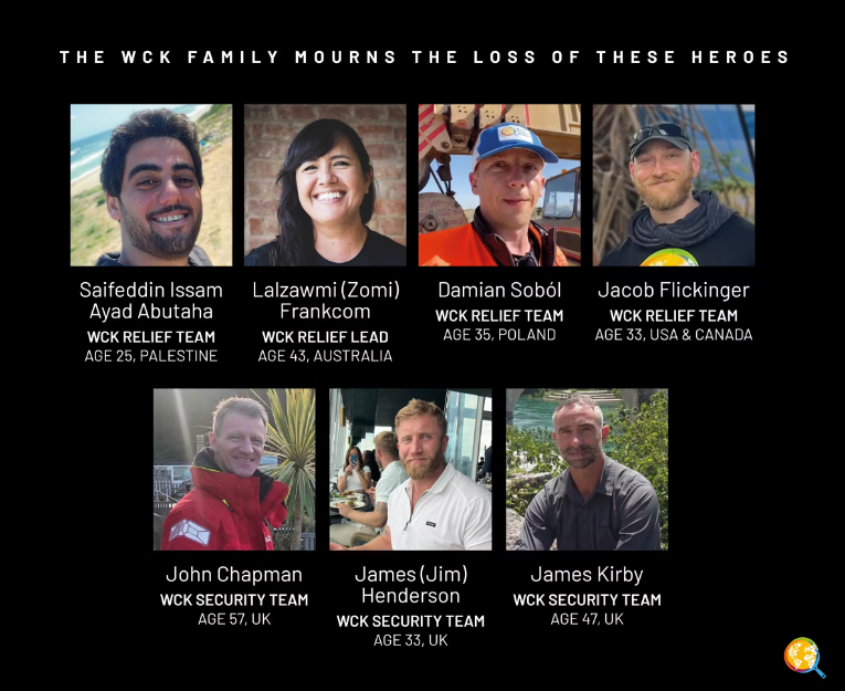 Ejército de Israel acepta su responsabilidad en la muerte de los trabajadores del World Central Kitchen
