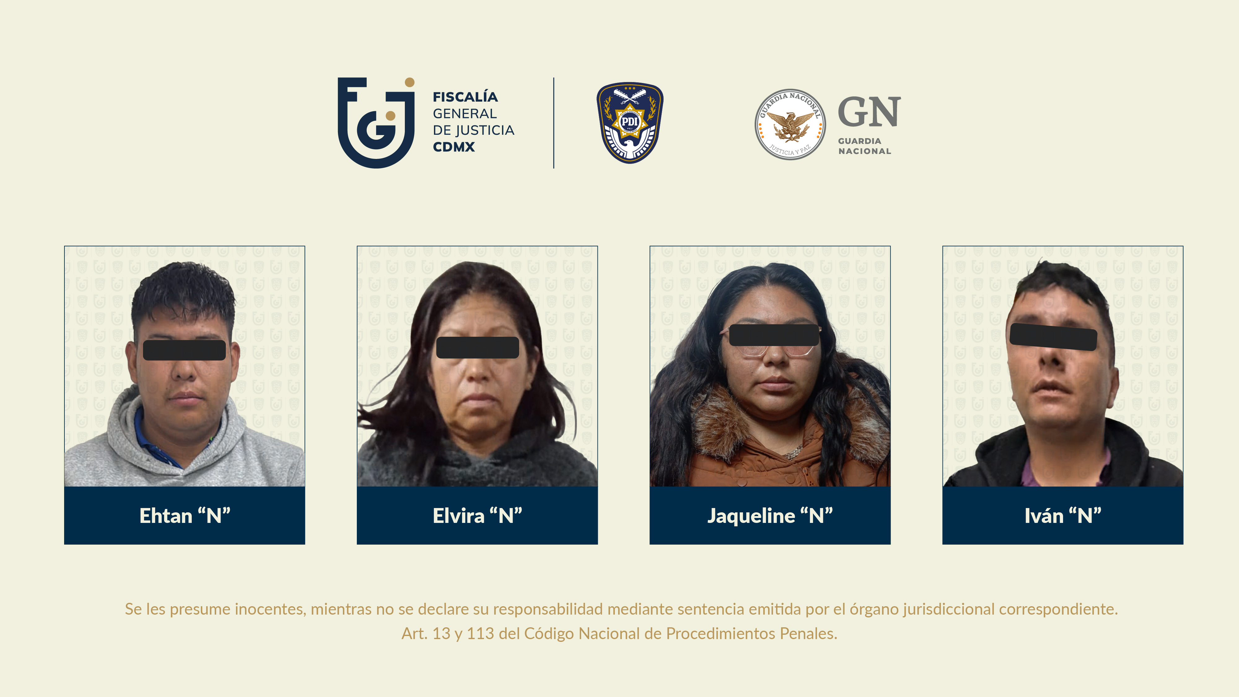 Vinculan a proceso de cuatro probables integrantes de la célula delictiva “Los Patos”