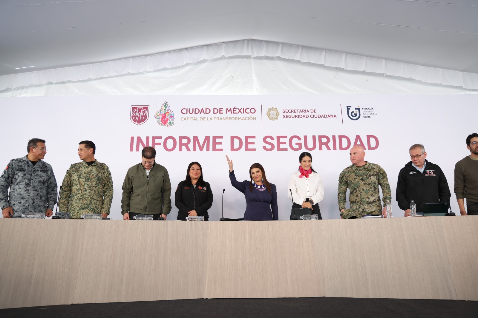 Clara Brugada presenta informe de seguridad de febrero; delitos de alto impacto disminuyen 14% respecto a 2025.