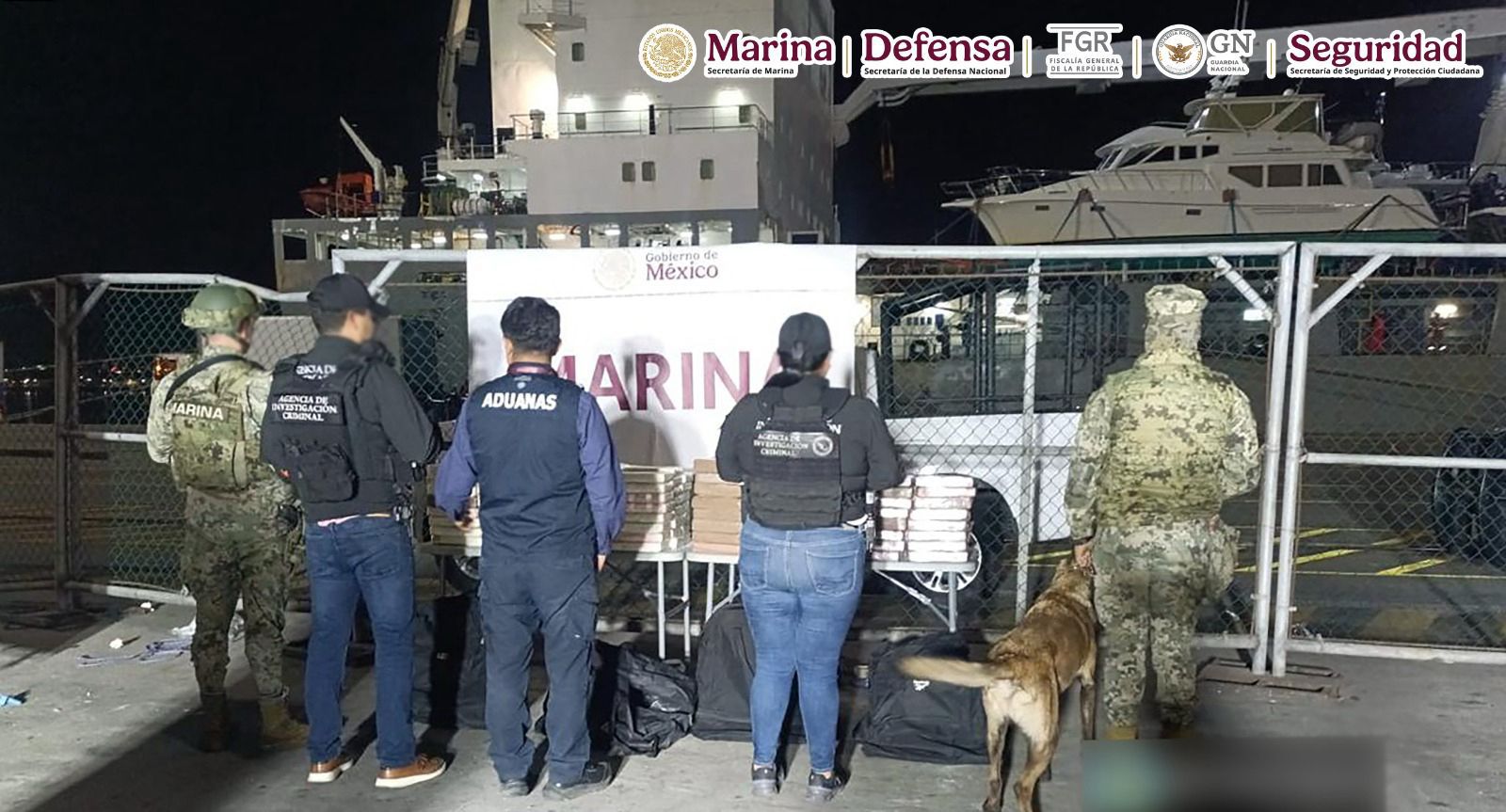 Incauta Gabinete de Seguridad 200 kilos de cocaína en Aduana de Ensenada