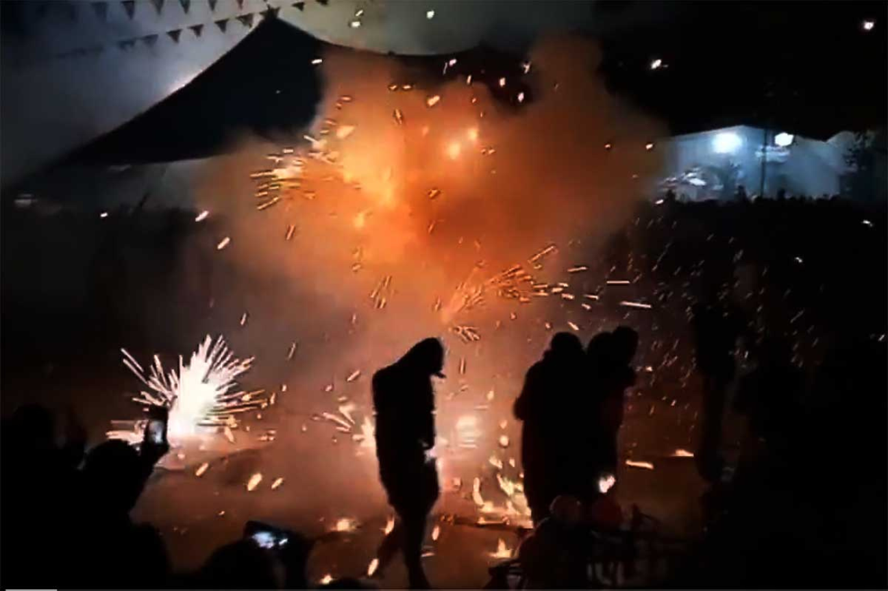 Deja 24 heridos explosión de fuegos pirotécnicos Tianguistenco, Edomex