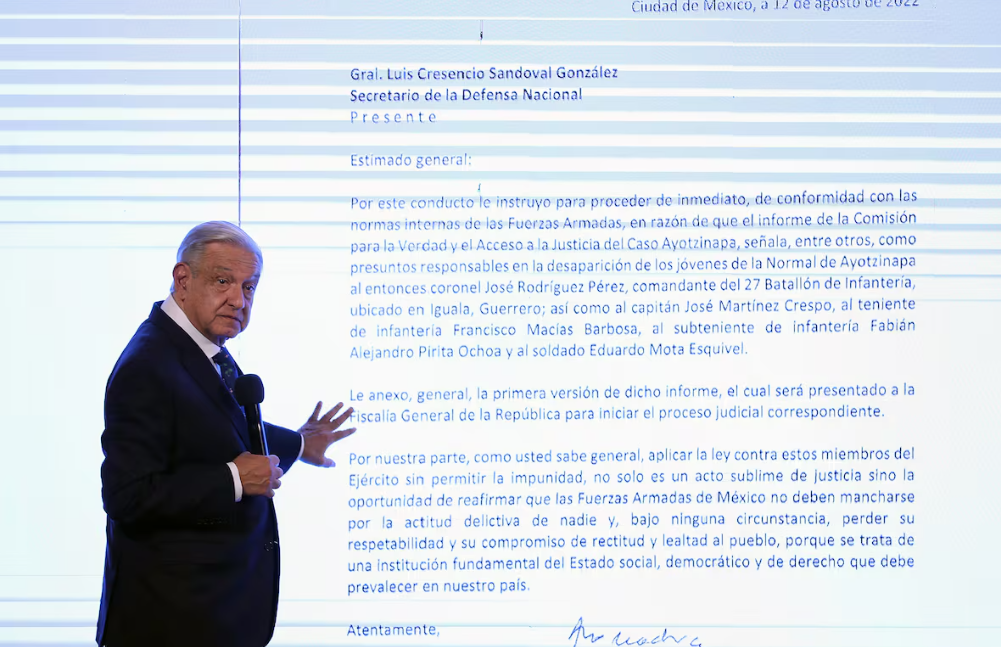 Las claves del reporte del presidente López Obrador a padres de Ayotzinapa