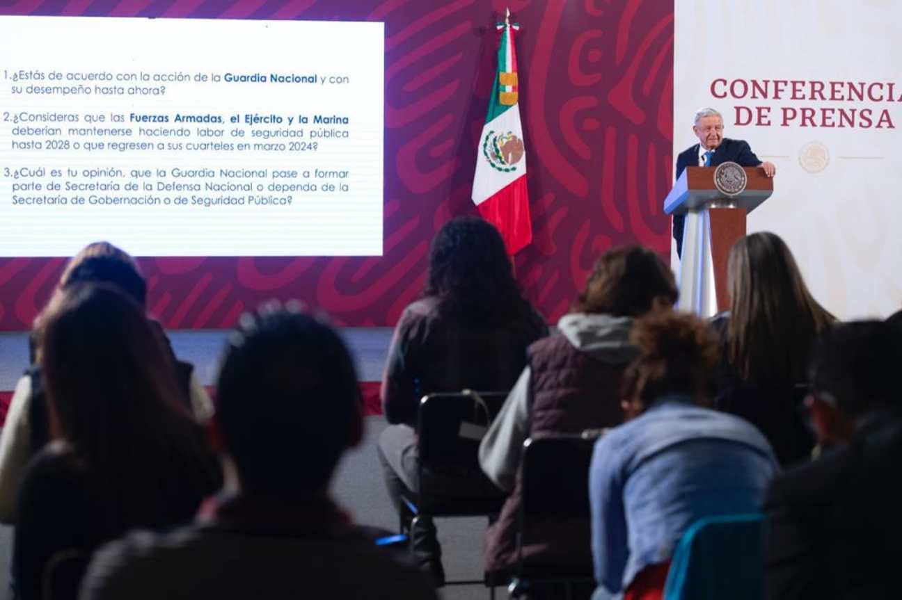 Propone presidente una consulta sobre la participación de las Fuerzas Armadas en tareas de seguridad