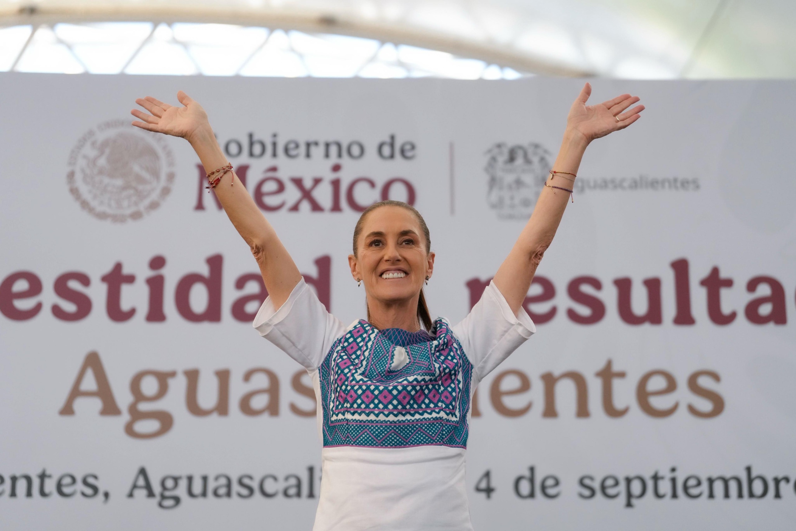 420 mil beneficiados con algún programa del Bienestar: Sheinbaum en Aguascalientes