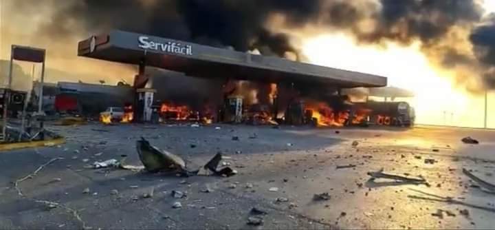 Explota gasolinería en Tula de allende, Hidalgo.