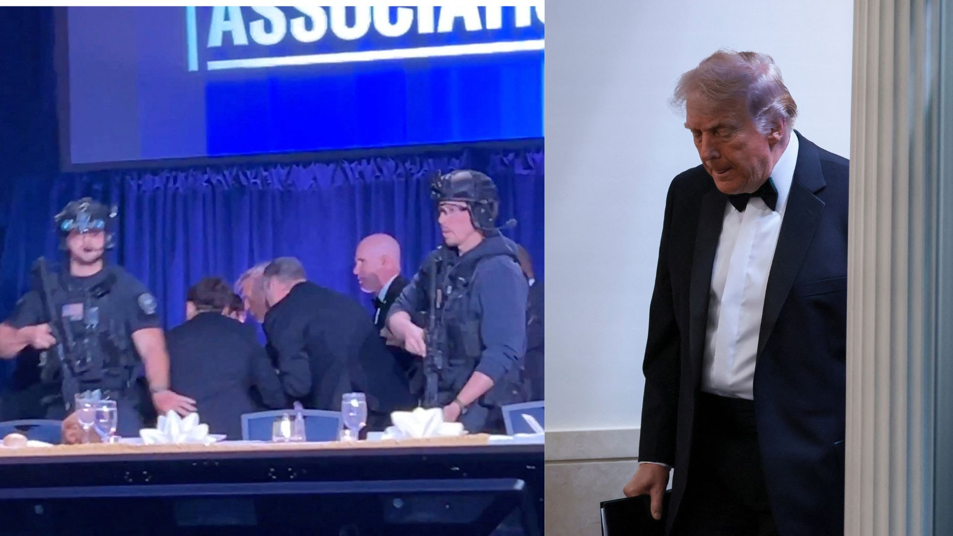 Evacúan a Trump y su equipo por tiroteo en evento oficial; el tirador fue detenido