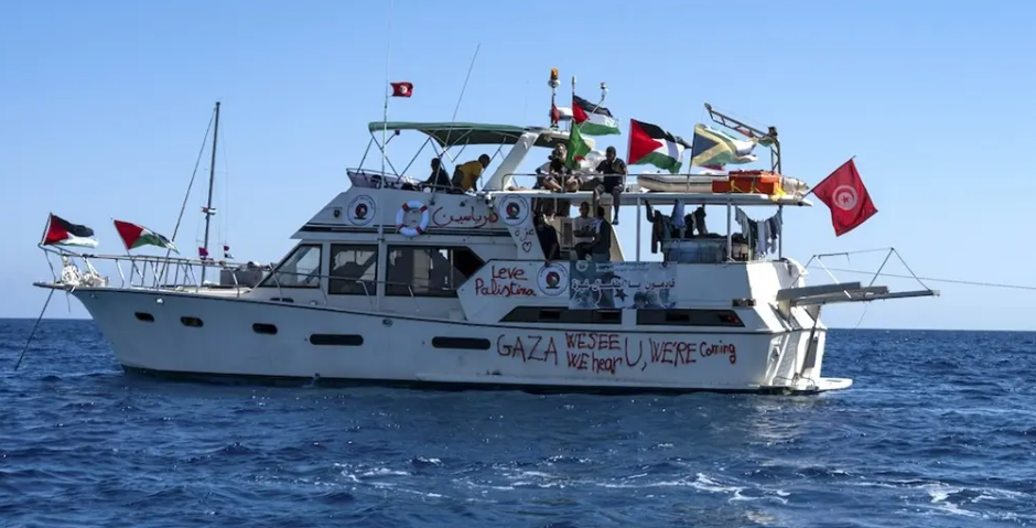 Detiene Israel a 175 integrantes de la Flotilla Global Sumud