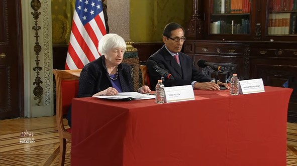 México y Estados Unidos trabajan en el intercambio de información financiera para prevenir el tráfico ilícito de drogas: Janet Yallen