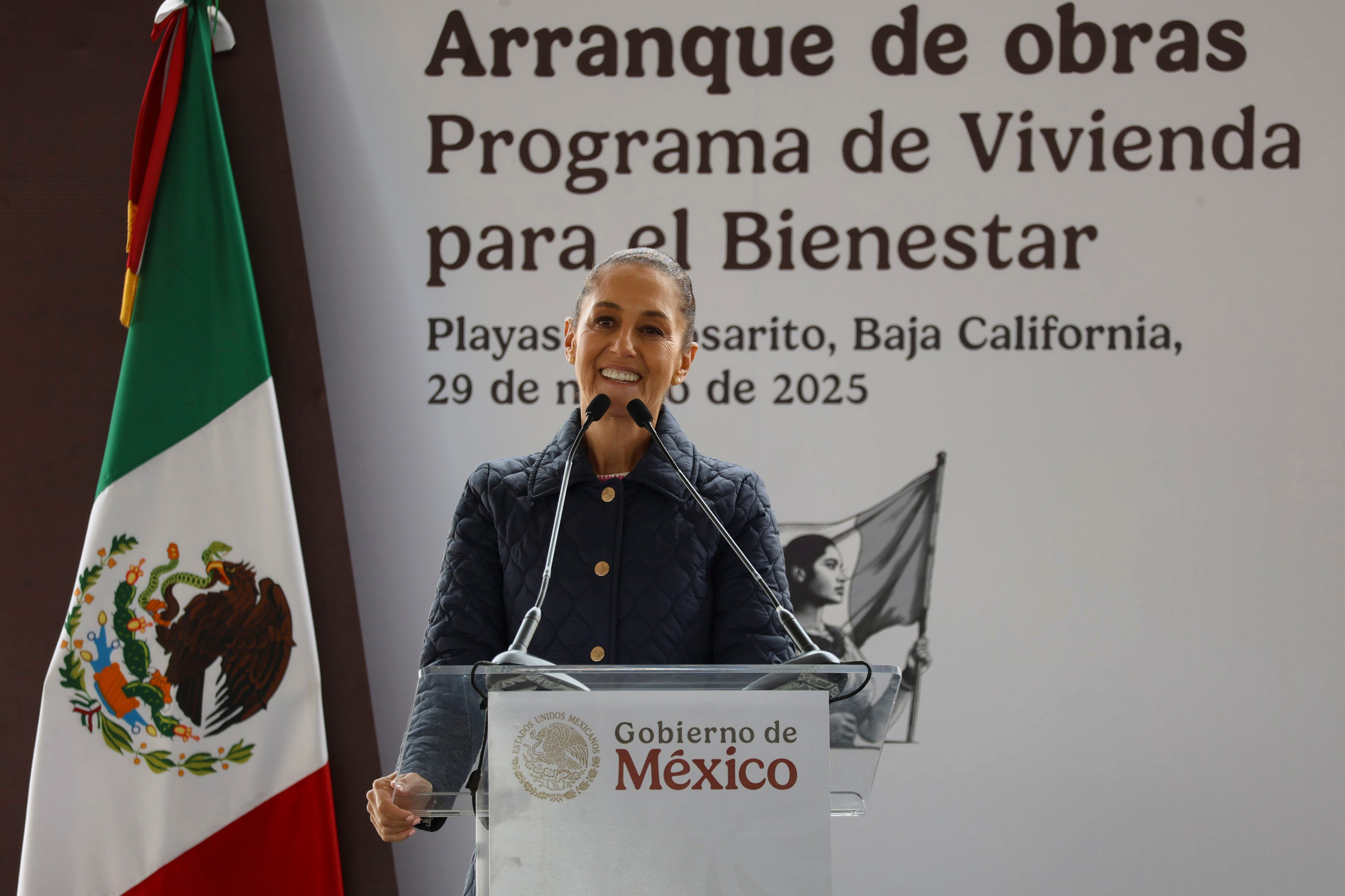 Encabeza la presidenta Claudia Sheinbaum el inicio del programa "Vivienda para el Bienestar" en Playas de Rosarito