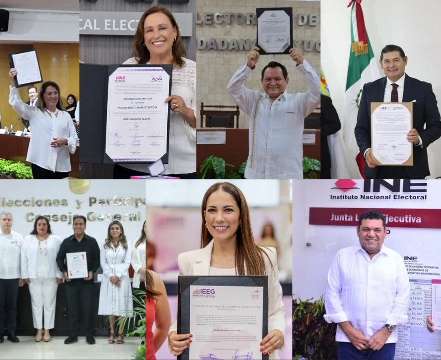 Reciben gobernadores electos constancias de mayoría por órganos electorales estatales